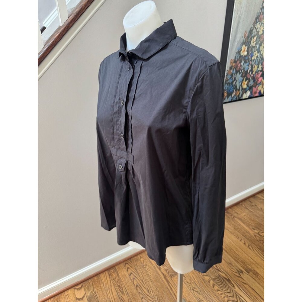 Prada Stretch Cotton Button Down Collared Long Sl… - image 3